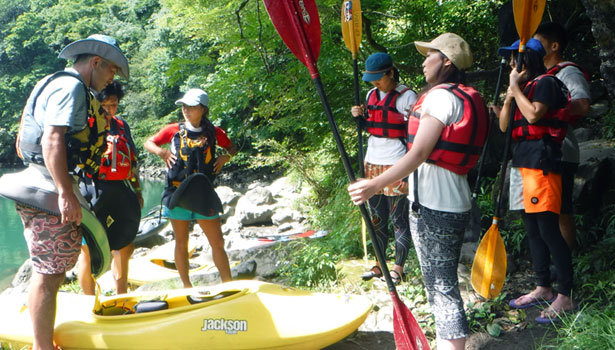 奥多摩だから安全に水遊び